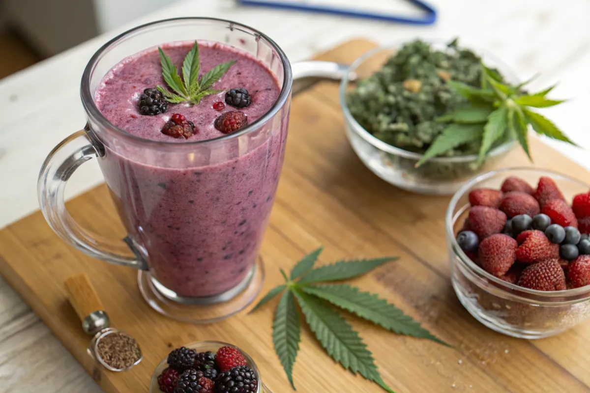 Cannabis-infused Berry Smothie
