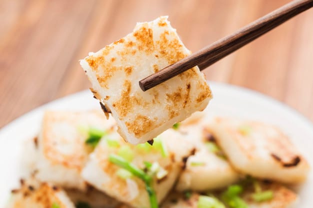Cannabis Infused Chinese Luo Buo Gao (Radish Cakes)