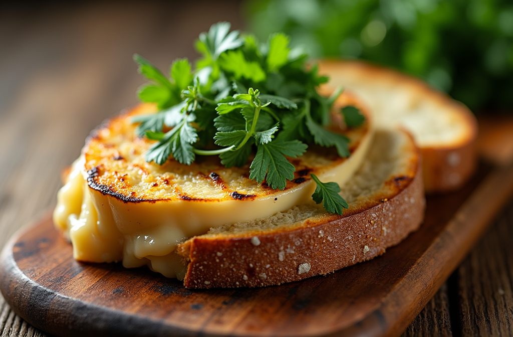 Bone Marrow with Parsley Salad and Grilled Sourdough