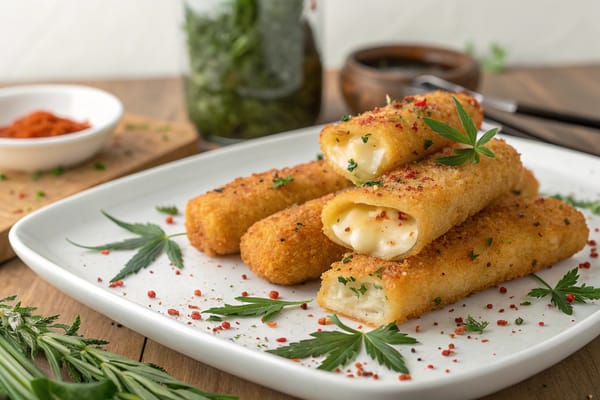 Cannabis-Infused Mozzarella Sticks