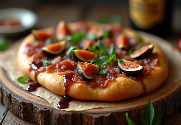 Fig and Prosciutto Flatbread with Balsamic Glaze