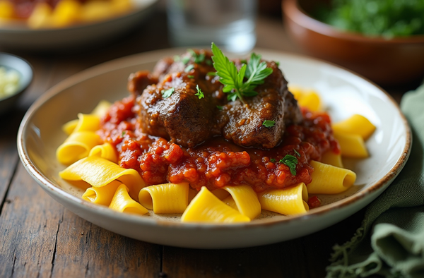 Braised Oxtail Ragu with Pappardelle Pasta