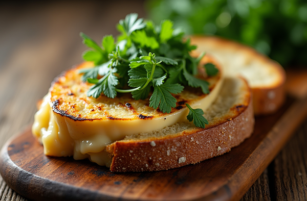 Bone Marrow with Parsley Salad and Grilled Sourdough