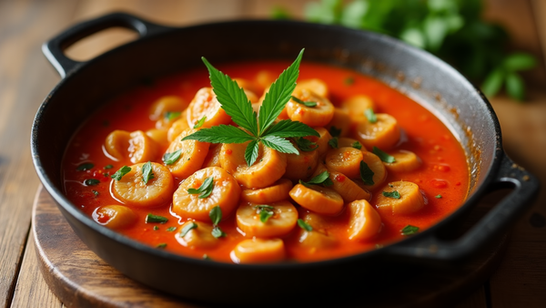 Cannabis Shakshuka with Infused Harissa Oil