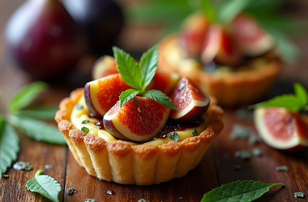 Fig and Brie Tartlets with Balsamic Glaze